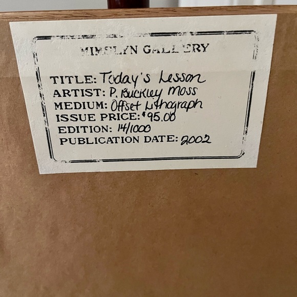 P. Buckley Moss Signed and Numbered Framed Lithograph - Picture 9 of 10